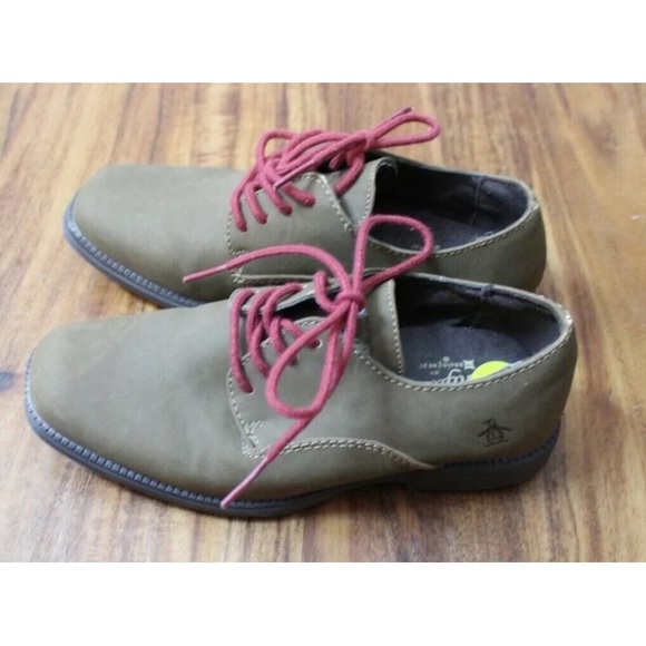 Boys Penguin Dress Shoes Brown Size 1 - Picture 3 of 7